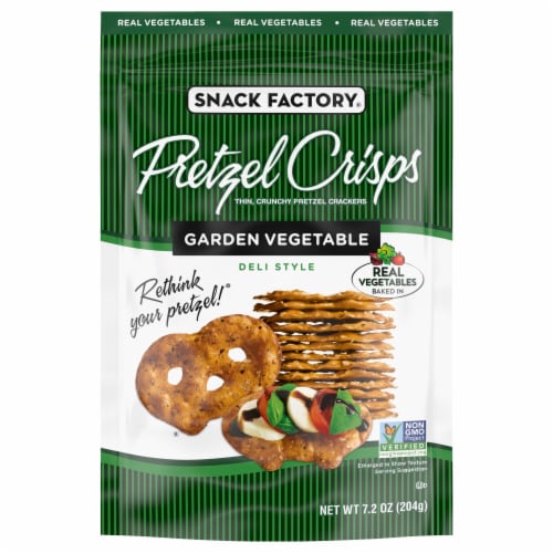 Snack Factory Garden Vegetable Pretzel Crisps 7.2 oz Perspective: front