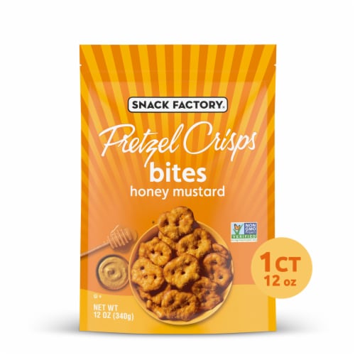 Snack Factory® Honey Mustard Pretzel Crisps Bites Perspective: front