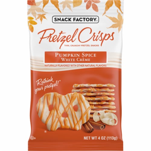 Snack Factory® Pumpkin Spice White Creme Pretzel Crisps Perspective: front