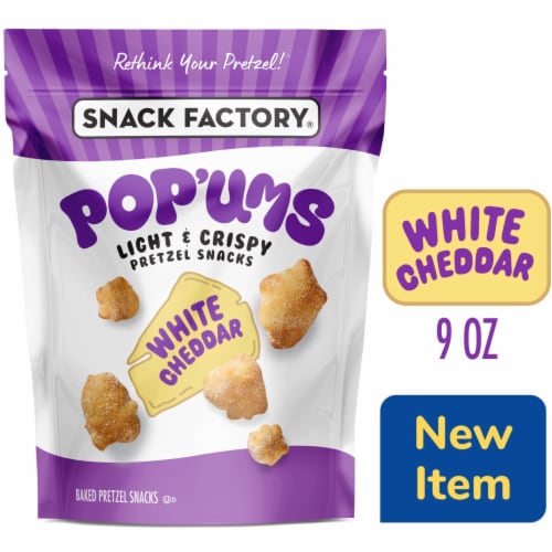 Snack Factory® Pop'ums White Cheddar Pretzels Perspective: front