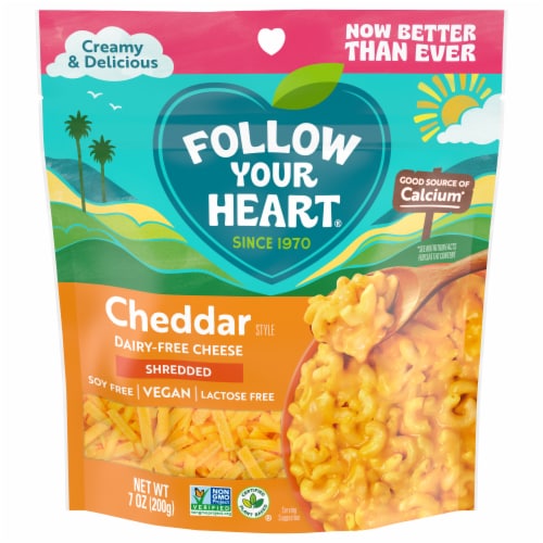Follow Your Heart® Dairy-Free Finely Shredded Cheddar Cheese Perspective: front