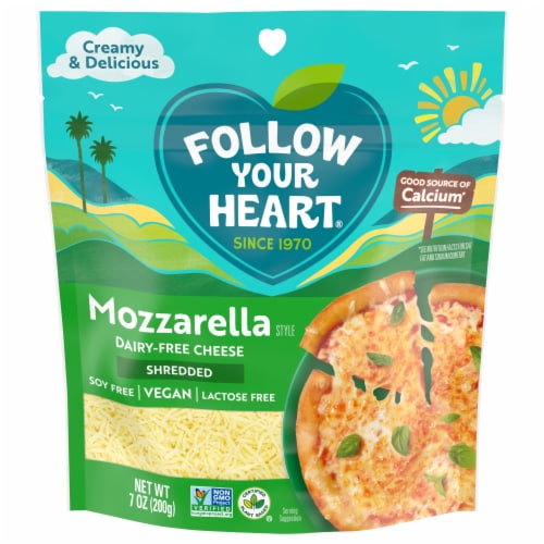 Follow Your Heart® Finely Shredded Mozzerella Dairy-Free Cheese Perspective: front