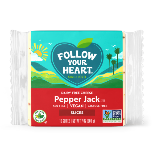 Follow Your Heart® Dairy-Free Pepper Jack Cheese Alternative Slices Perspective: front