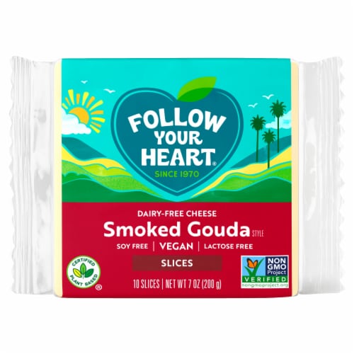 Follow Your Heart® Vegan Smoked Gouda Sliced Cheese Perspective: front