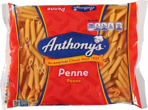 Anthony's Penne Rigate Pasta Noodles Perspective: front