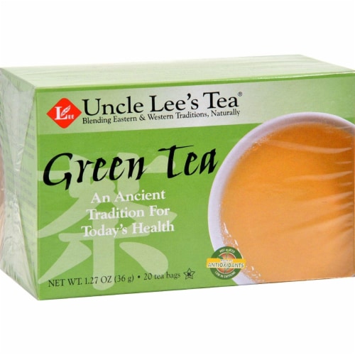 Uncle Lee's Tea Green Tea Bags Perspective: front