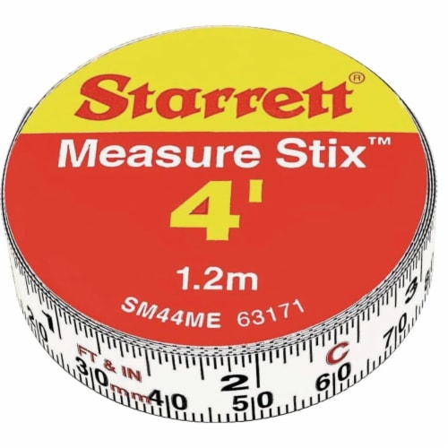 Starrett 4 Ft. SAE/Metric Steel Self Adhesive Measuring Tape (Leftto