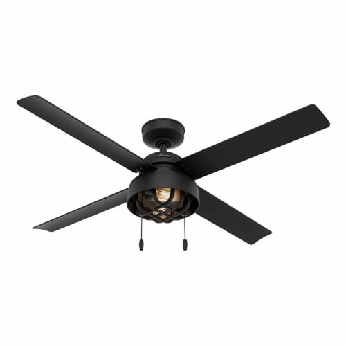 Hunter Fan Company Spring Mill 52 Inch Indoor Outdoor Ceiling Fan Light Black 1 Unit Qfc