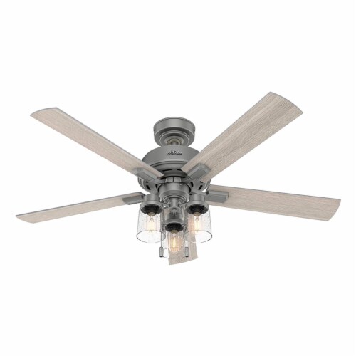 Hunter Fan Company Hartland 52  Indoor Home Low Profile Ceiling Fan w/ LED Light Perspective: front
