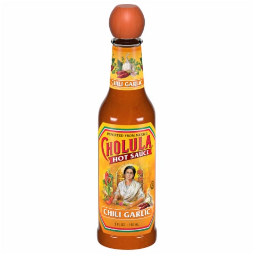 Cholula Chili Garlic Hot Sauce Perspective: front