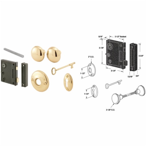 Defender Security Vertical Placement Bit Key Trim Lock E 2437, 1 
