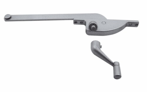 Prime-Line Gray Aluminum Left Single-Arm Casement Window Operator For Steel Framed Windows Prime-Line Gray Aluminum Left Single-Arm Casement Window Operator For Steel Framed Windows