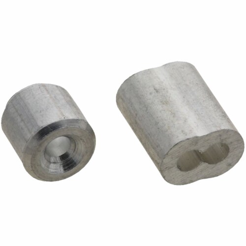 Prime-Line Cable Ferrules and Stops, 3/32 , Aluminum GD 12150 Perspective: front