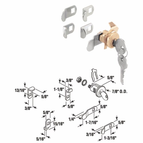 Prime-Line Spring Clip Design Mailbox Lock S 4634 Perspective: front