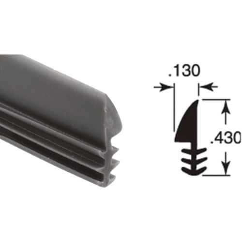 Prime-Line .130 x .430 x 200 Ft. Glass Glazing Spline P7795 Perspective: front