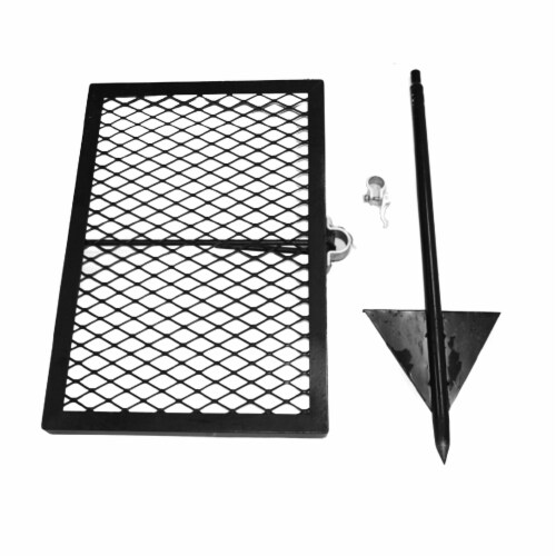 Texsport Heavy Duty 24 x 16 Steel Adjustable Outdoor Open Flame Swivel Grill 1 Piece Food 4 Less