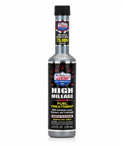 Lucas Oil Products® High Mileage Fuel Treatment Perspective: front