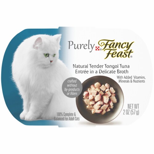Purina Fancy Feast Purely Natural Tender Tongol Tuna Entree Wet Cat Food Perspective: front