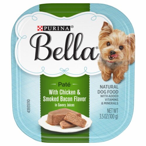 Bella® Chicken & Smoked Bacon in Savory Juices Small Breed Wet Dog Food Perspective: front