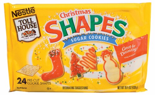 Nestle Toll House Sugar Cookies Christmas Shapes Perspective: front