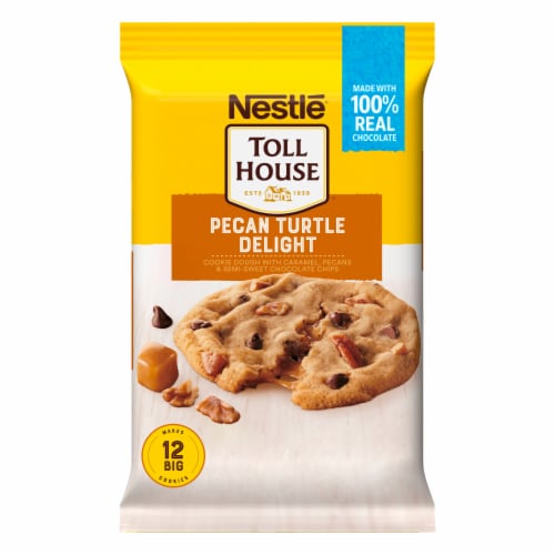 Nestle Toll House Pecan Turtle Delight Cookie Dough Perspective: front