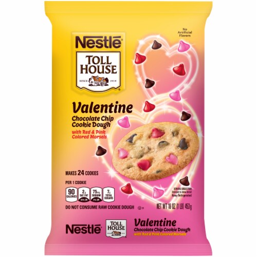 Nestle Toll House Valentine Chocolate Chip Cookie Dough Perspective: front