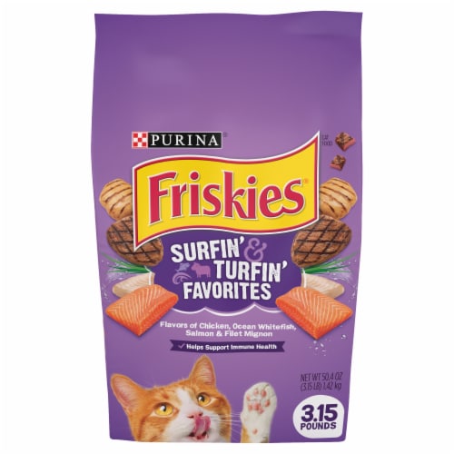 Friskies® Surfin' & Turfin' Favorites Dry Cat Food Perspective: front