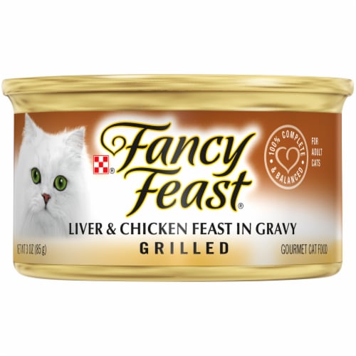 Fancy Feast Grilled Liver and Chicken Feast in Gravy Gourmet Cat Food Perspective: front