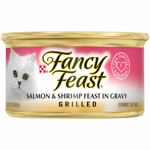 Purina® Fancy Feast® Salmon and Shrimp Feast in Gravy Wet Cat Food Perspective: front