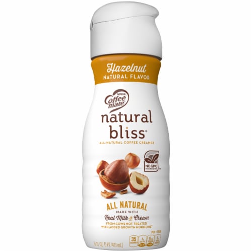 Coffee-mate Natural Bliss Hazelnut All-Natural Coffee Creamer Perspective: front