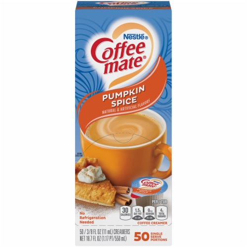 Coffee-mate® Pumpkin Spice Coffee Creamer Single Serve Cups Perspective: front