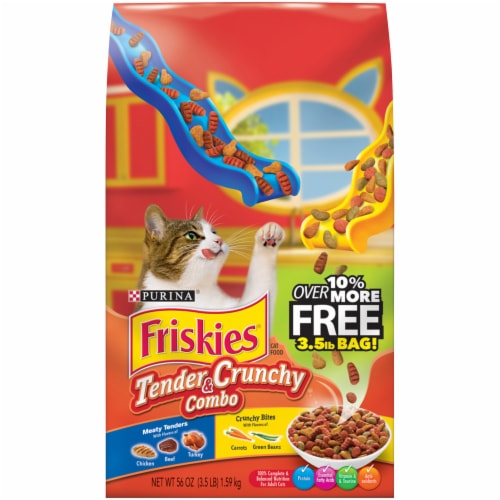 Friskies Tender & Crunchy Combo Dry Cat Food Perspective: front