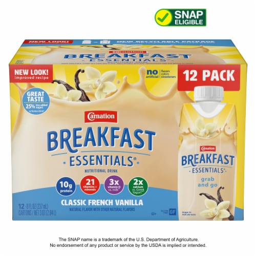 Carnation Breakfast Essentials Classic French Vanilla Nutritional Drink Perspective: front