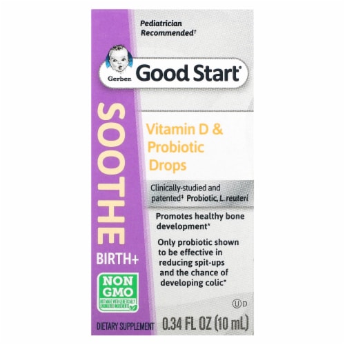 Gerber® Soothe Vitamin D & Probiotic Drops Perspective: front