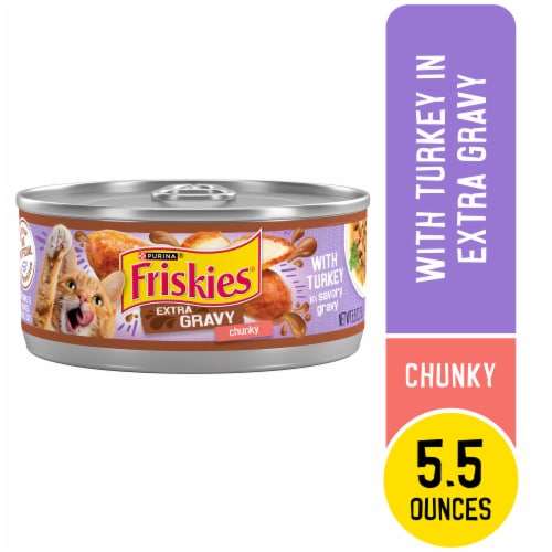 Friskies Extra Gravy with Turkey Chunky Wet Cat Food