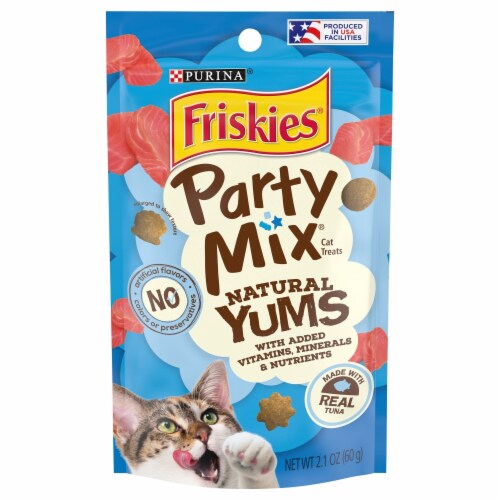 Purina® Friskies® Party Mix Natural Yums Tuna Cat Food Perspective: front