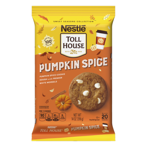 Nestle Toll House Pumpkin Spice Refrigerated Cookie Dough Perspective: front