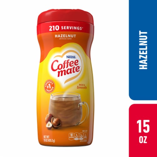 Nestle Coffee Mate Hazelnut Powdered Coffee Creamer Perspective: front