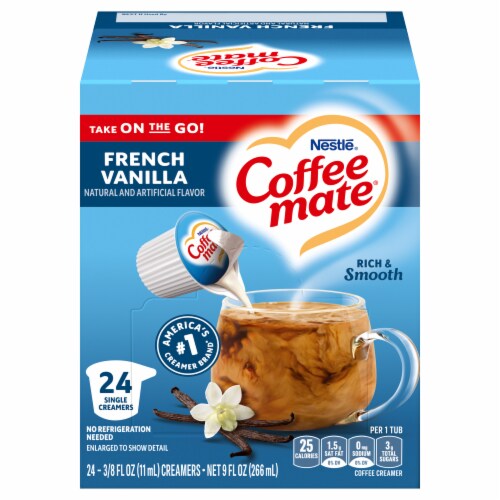 Nestle® Coffee mate® French Vanilla Liquid Coffee Creamer Singles Perspective: front