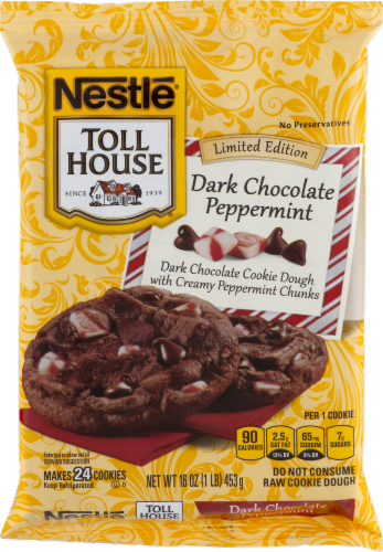 Nestle® Toll House® Dark Chocolate Peppermint Cookie Dough Perspective: front
