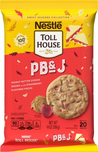 Nestle® Toll House® Peanut Butter & Strawberry Cookie Dough Perspective: front