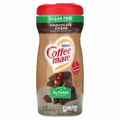 NESTLE COFFEEMATE Sugar Free Chocolate Creme Powder Coffee Creamer 10.2 oz. Canister, 10.2 oz