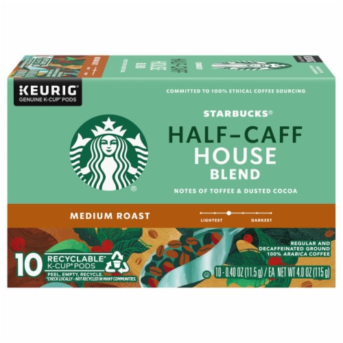 Starbucks® Half-Caff House Blend Medium Roast K-Cup Coffee Pods