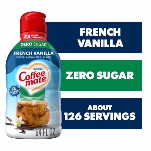 Coffee Mate® Zero Sugar French Vanilla Coffee Creamer, 64 fl oz