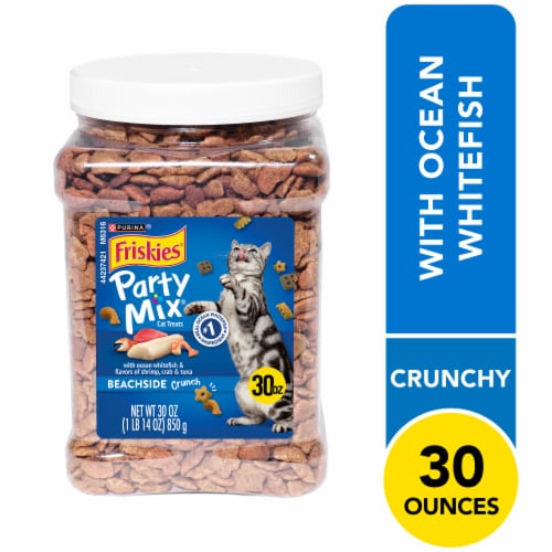 Purina Friskies Party Mix Cat Treats Beachside Crunch Perspective: front