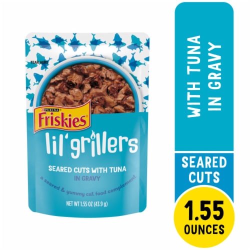 Friskies® Lil Grillers® Seared Cuts with Tuna In Gravy Wet Cat Food Complement Perspective: front