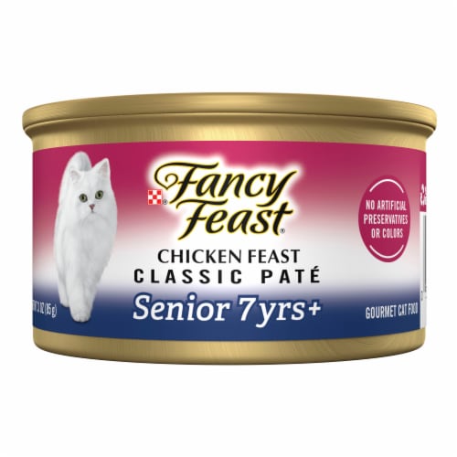Purina Fancy Feast Classic Pate Senior Wet Cat Food Chicken Feast Perspective: front