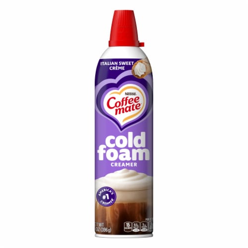 Coffee mate Italian Sweet Crème Flavored Cold Foam Creamer Non-Dairy 50 Servings Perspective: front
