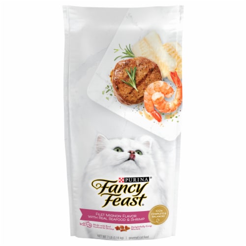 Fancy Feast Filet Mignon Flavor with Real Seafood & Shrimp Dry Cat Food