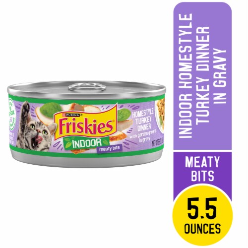 Friskies Indoor Meaty Bits Homestyle Turkey Dinner in Gravy Wet